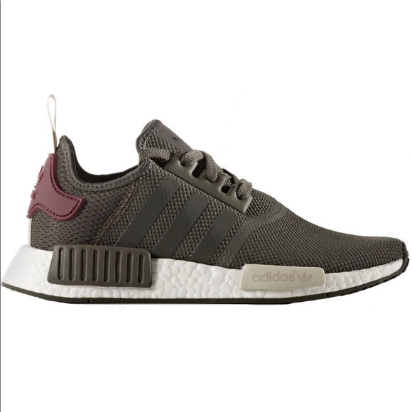 adidas Shoes - Adidas NMD_R1 Shoes in Olive Maroon